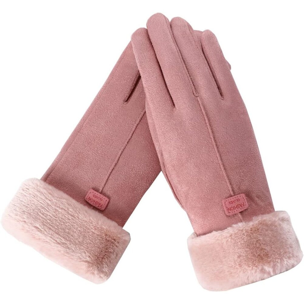 Women's Pink Cold‎ Weather Warm Ladies Girls Ski Snow Gloves Touch Screen
